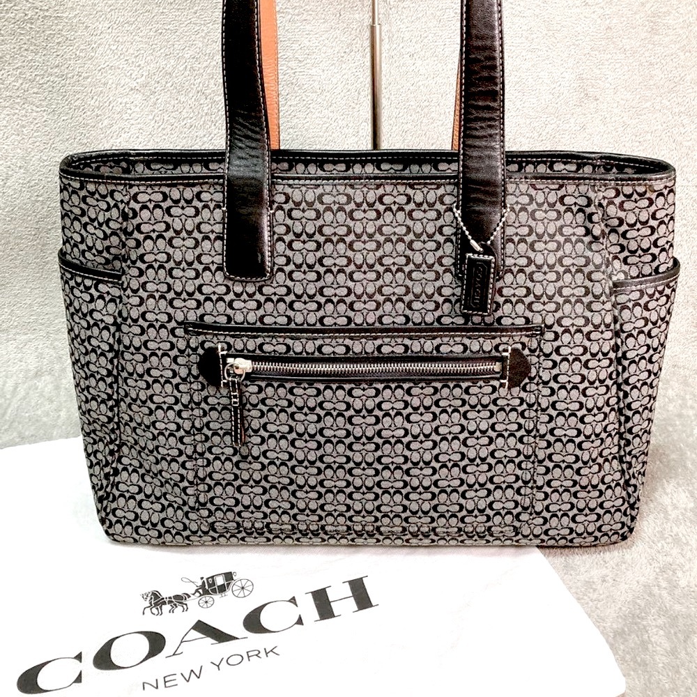 Coach Authentic Monogram C Multifunctional Bottle/Diaper/Tote with Dust Bag!